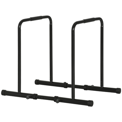 SPORTNOW Dip Bar made of adjustable steel with 6 adjustable lengths, 90-102x65x80-90 cm, Black