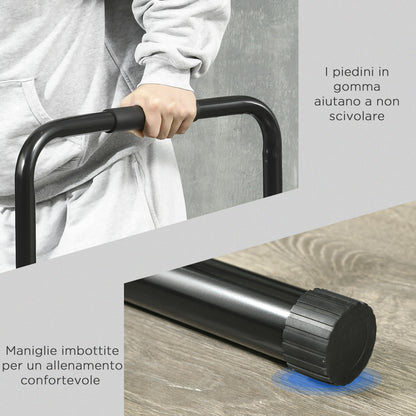 SPORTNOW Dip Bar made of adjustable steel with 6 adjustable lengths, 90-102x65x80-90 cm, Black