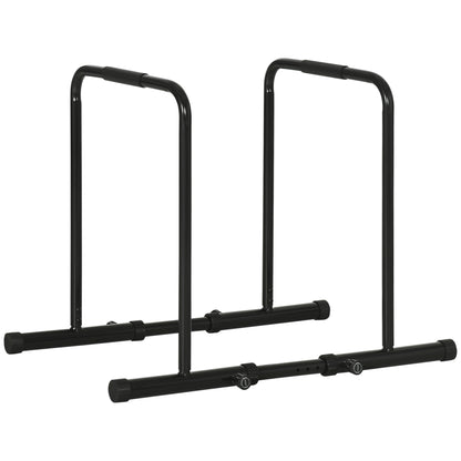 SPORTNOW Dip Bar made of adjustable steel with 6 adjustable lengths, 90-102x65x80-90 cm, Black