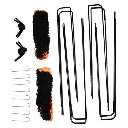 Football Goal 2-Pack Foldable 183 x 90 x 90 cm Football Goal with Carrying Bag Weatherproof Outdoor Soccer Goals for Adults Football Goals for Garden Training Leisure Orange