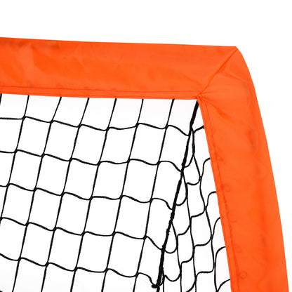 Football Goal 2-Pack Foldable 183 x 90 x 90 cm Football Goal with Carrying Bag Weatherproof Outdoor Soccer Goals for Adults Football Goals for Garden Training Leisure Orange