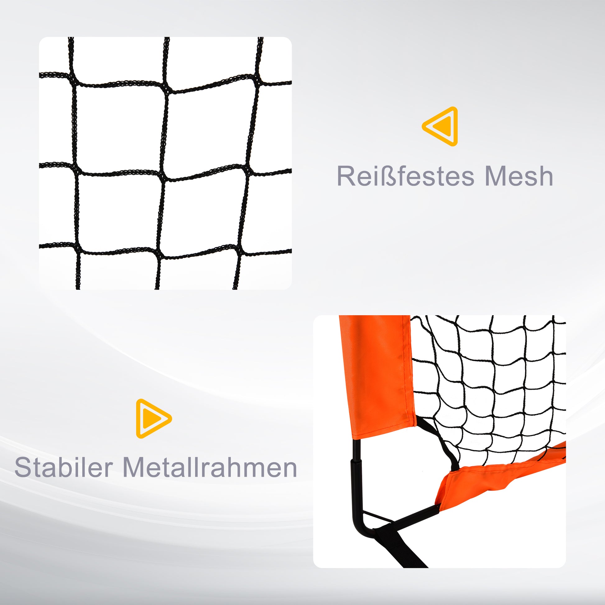 Football Goal 2-Pack Foldable 183 x 90 x 90 cm Football Goal with Carrying Bag Weatherproof Outdoor Soccer Goals for Adults Football Goals for Garden Training Leisure Orange