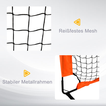 Football Goal 2-Pack Foldable 183 x 90 x 90 cm Football Goal with Carrying Bag Weatherproof Outdoor Soccer Goals for Adults Football Goals for Garden Training Leisure Orange