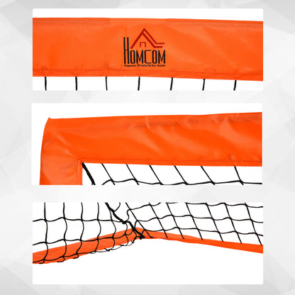 Football Goal 2-Pack Foldable 183 x 90 x 90 cm Football Goal with Carrying Bag Weatherproof Outdoor Soccer Goals for Adults Football Goals for Garden Training Leisure Orange