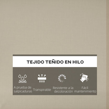 Set of Chair Cushions for Dining Chairs 47x47x7 cm Set of 4 Pieces Waterproof and UV 50+ Protected Garden Chair Cushions for Indoor and Outdoor Use Beige