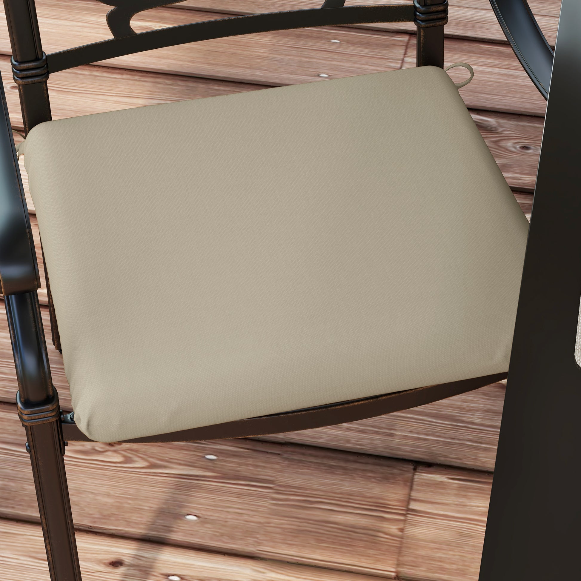 Set of Chair Cushions for Dining Chairs 47x47x7 cm Set of 4 Pieces Waterproof and UV 50+ Protected Garden Chair Cushions for Indoor and Outdoor Use Beige