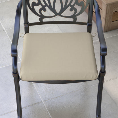 Set of Chair Cushions for Dining Chairs 47x47x7 cm Set of 4 Pieces Waterproof and UV 50+ Protected Garden Chair Cushions for Indoor and Outdoor Use Beige