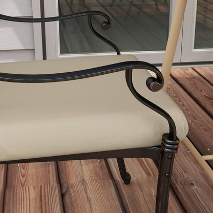 Set of Chair Cushions for Dining Chairs 47x47x7 cm Set of 4 Pieces Waterproof and UV 50+ Protected Garden Chair Cushions for Indoor and Outdoor Use Beige