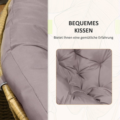 3-Piece Garden Furniture Set, Bistro Set incl. Coffee Table, 2 Chairs, Garden Seating Group with Cushions, Patio Furniture for Terrace, Yellow