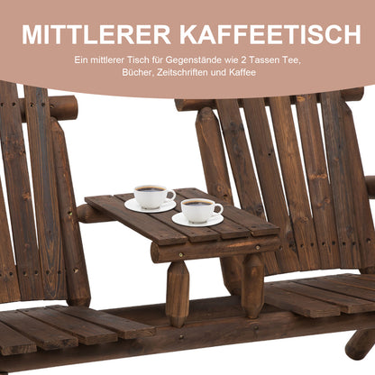 Garden Bench with Table, Outdoor Furniture, Bench, 2 Chairs, Solid Wood, Brown, 157 x 88 x 103 cm