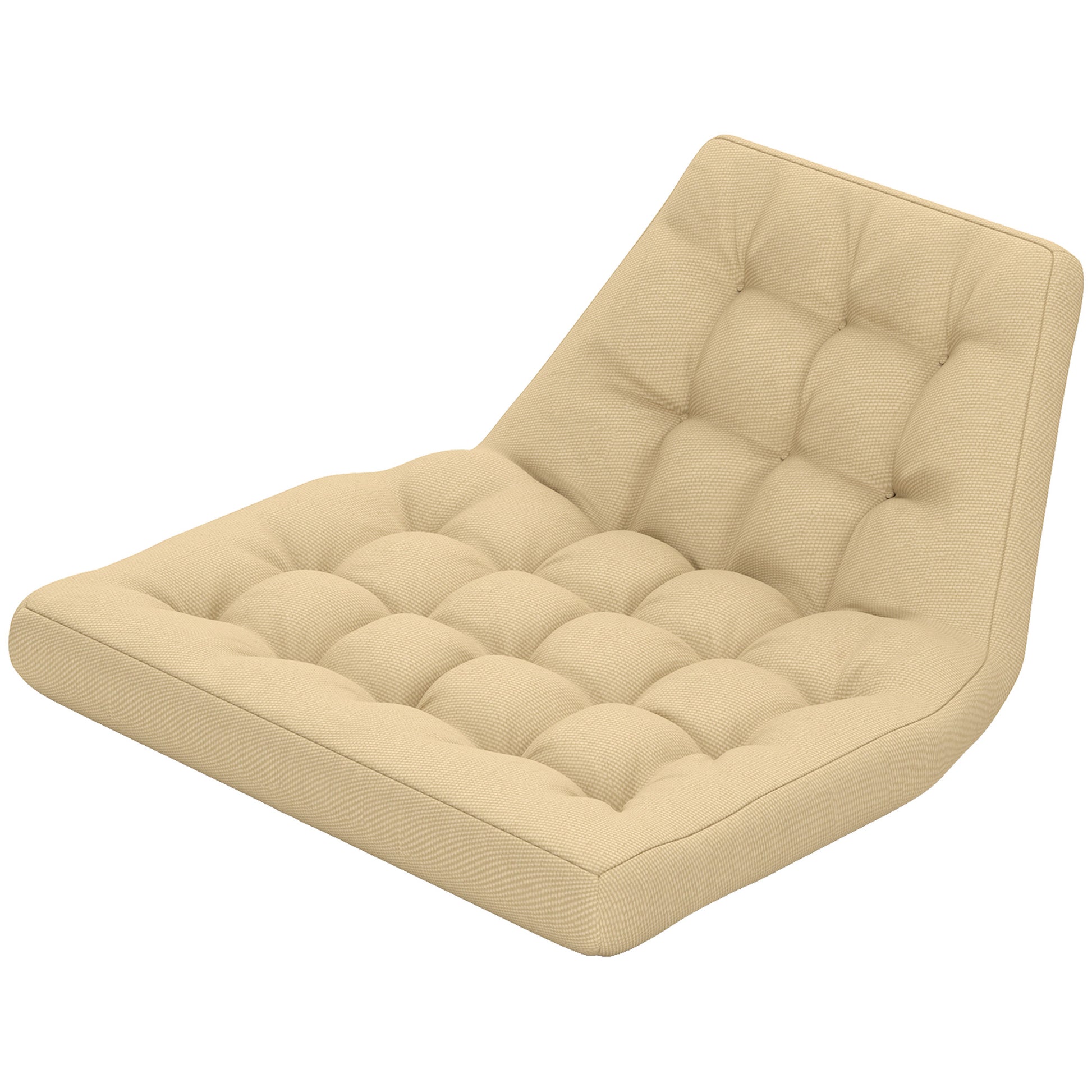 Seat Cushion, 120x100 cm Chair Cushion with Backrest, 8cm Thick Seat Cushion, Water-Resistant Seat Pad for Rocking Chairs and Hanging Baskets, Beige