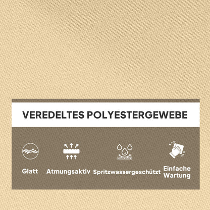 Seat Cushion, 120x100 cm Chair Cushion with Backrest, 8cm Thick Seat Cushion, Water-Resistant Seat Pad for Rocking Chairs and Hanging Baskets, Beige