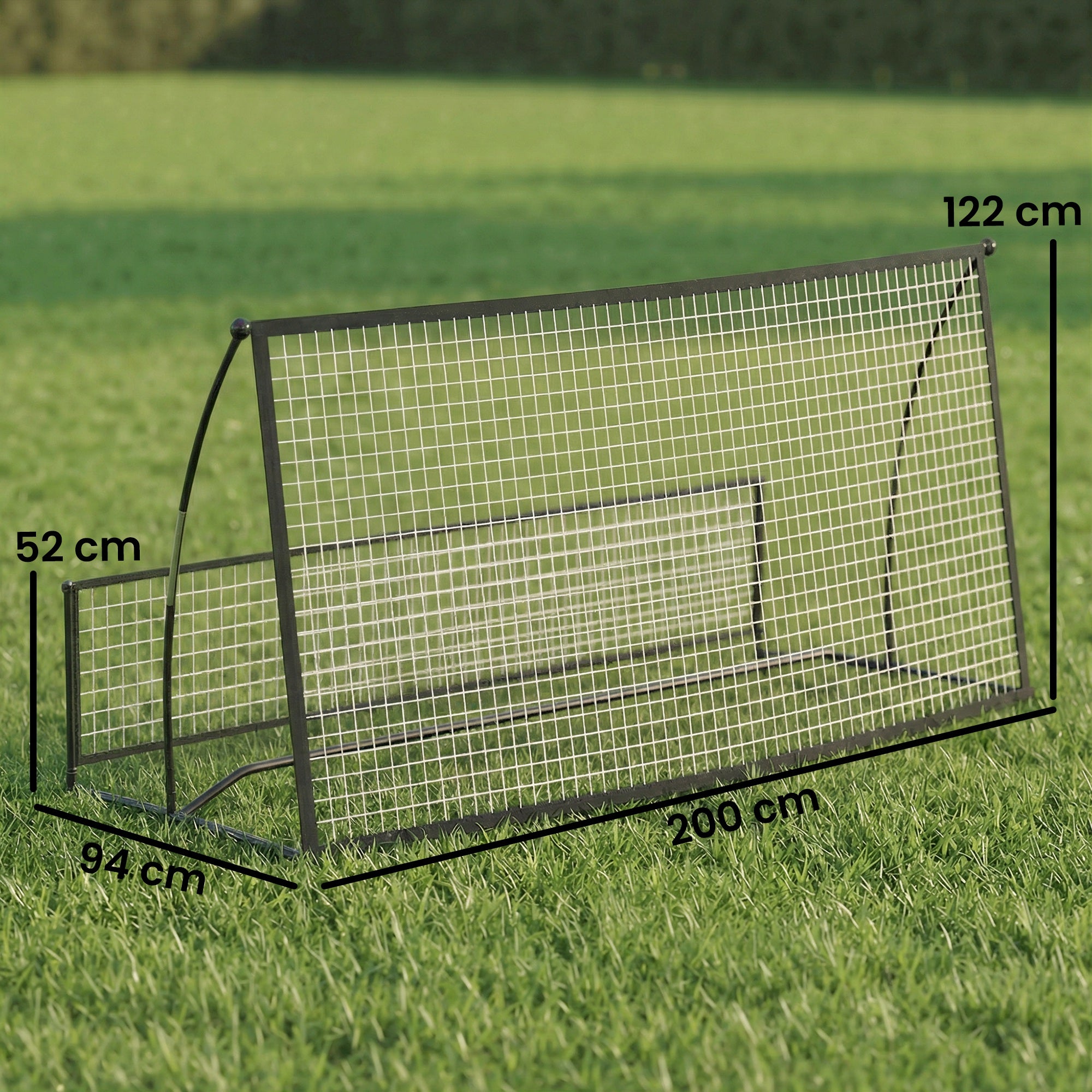 SPORTNOW 2-in-1 Foldable Rebound Net — Portable Soccer Rebounder with Carry Bag for Soccer & Baseball Training, Garden, 200 x 94 x 122 cm (78.7 x 37.0 x 48.0 in), Black