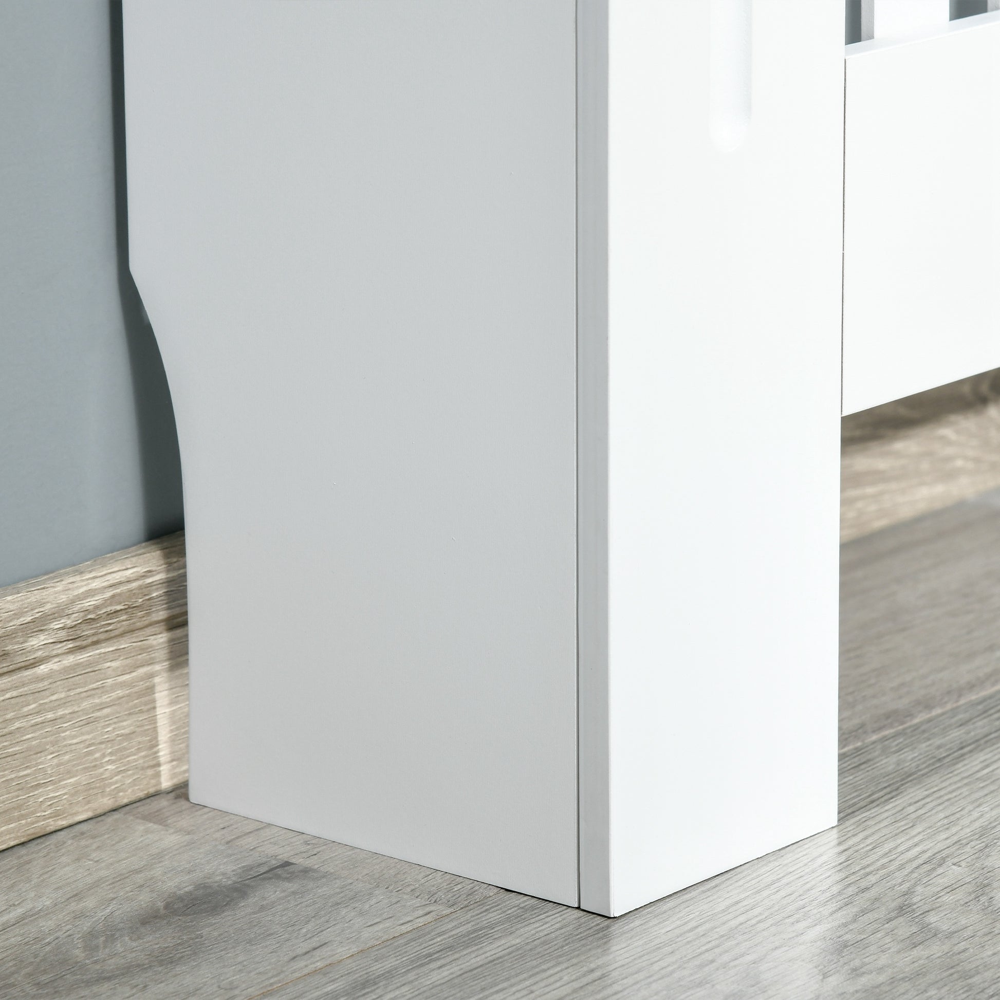 Radiator Cover Modern MDF Radiator Cabinet for Living Room Bedroom 78x19x81 cm White