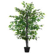 Artificial Ficus Tree Large 145 cm, Artificial Tree, Artificial Plant, Plastic Artificial Plant in Pot, Fake Plant Like Real for Living Room Bedroom Office Garden Modern Decoration Gift