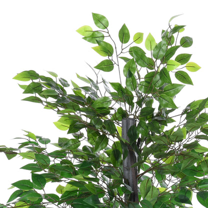 Artificial Ficus Tree Large 145 cm, Artificial Tree, Artificial Plant, Plastic Artificial Plant in Pot, Fake Plant Like Real for Living Room Bedroom Office Garden Modern Decoration Gift