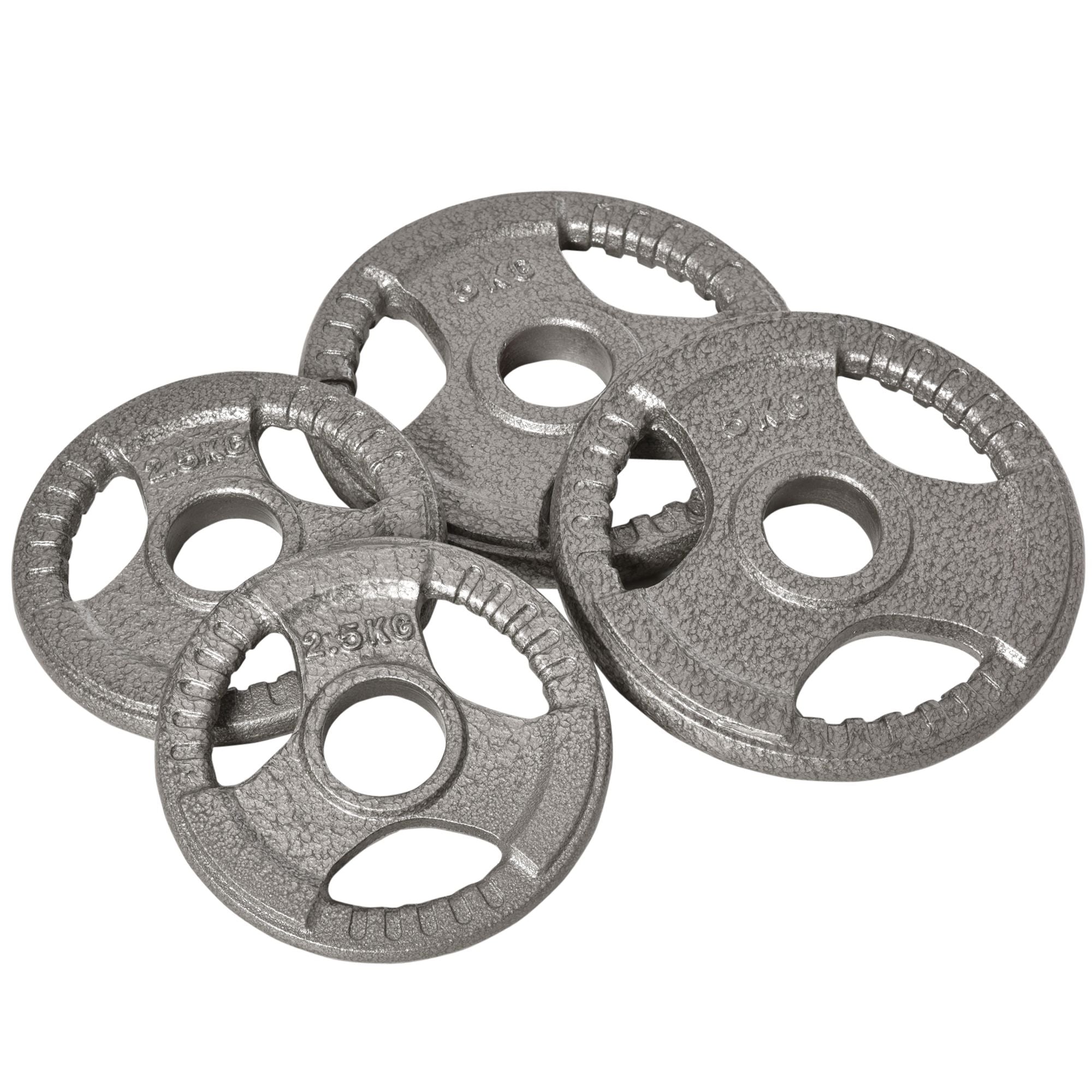 Weight Plates 2.5/2.5/5/5 kg, 4 Weightlifting Plates for 5 cm Olympic Bars, Dumbbell Plates for Weightlifting, Fitness, and Steel Weightlifting