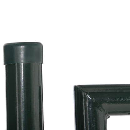 Steel Garden Gate with Lock Handle and 3 Keys Fence Door Barrier for Outdoor Patio Terrace 97x150 cm Green