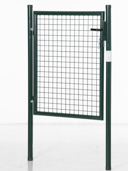 Steel Garden Gate with Lock Handle and 3 Keys Fence Door Barrier for Outdoor Patio Terrace 97x150 cm Green
