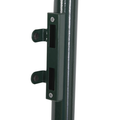 Steel Garden Gate with Lock Handle and 3 Keys Fence Door Barrier for Outdoor Patio Terrace 97x150 cm Green