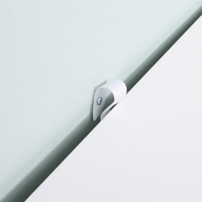 Nightstand Bedside Table with 2 Drawers and Steel Legs Modern Style Side Table for Living Room Bedroom 45x39x48 cm White and Oak