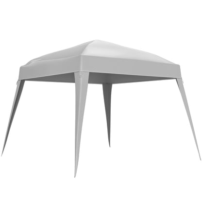 Replacement Pergola Canopy 2.4x2.4m Roof Replacement for Garden Folding Tent with 3x3m Oxford Fabric UPF 50+ Sun Protection Velcro Closures and Hooks CANOPY ONLY White