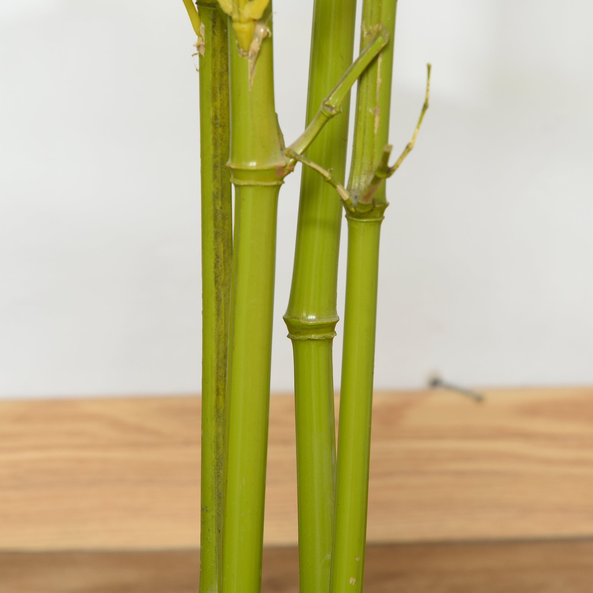Artificial Bamboo Tree Artificial Plant Height 1.2m 552 Realistic Dense Leaves Pot Included Black with Green Lichen