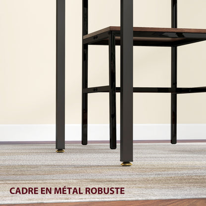 Folding Dining Table Extendable Kitchen Table with 2 Drop Leaves Industrial Rectangular Style for Small Space, Drop-Leaf Table for 2-4 People, Rustic Brown