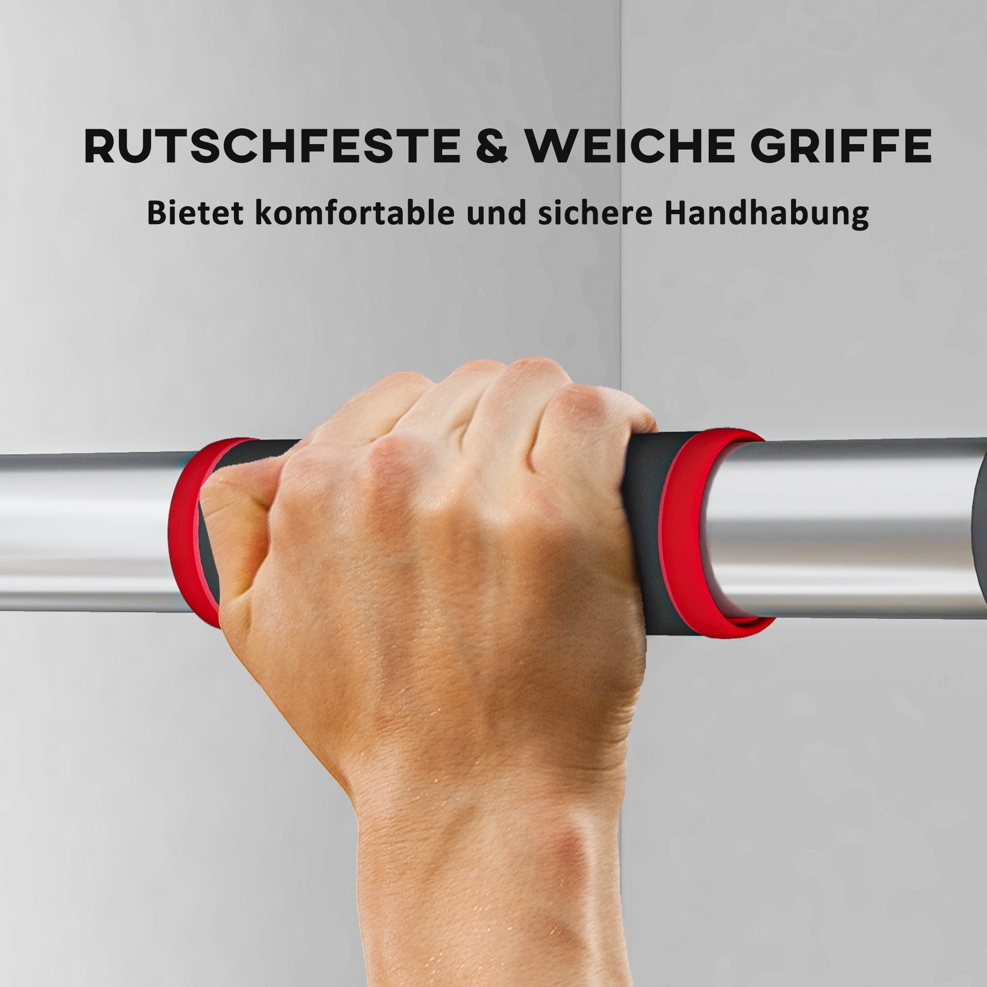 SPORTNOW Pull-Up Bar, Adjustable Door Frame, Non-Slip Chin-Up Bar Wall Mount, Pull Up Bar for Home Fitness, Gym, Steel, Black