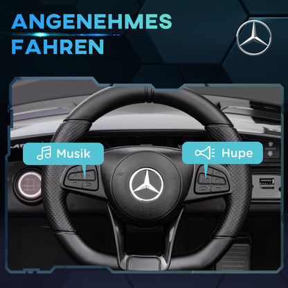 Kids Electric Car 12V Children's Vehicle with 2.4G Remote Control, Car for Kids with Horn, MP3, Music, Soft Start, Reverse Function 3-5 km/h Electric Vehicle for 3-6 Years, Black