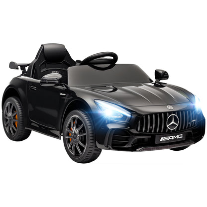 Kids Electric Car 12V Children's Vehicle with 2.4G Remote Control, Car for Kids with Horn, MP3, Music, Soft Start, Reverse Function 3-5 km/h Electric Vehicle for 3-6 Years, Black