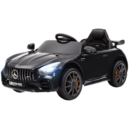 Kids Electric Car 12V Children's Vehicle with 2.4G Remote Control, Car for Kids with Horn, MP3, Music, Soft Start, Reverse Function 3-5 km/h Electric Vehicle for 3-6 Years, Black