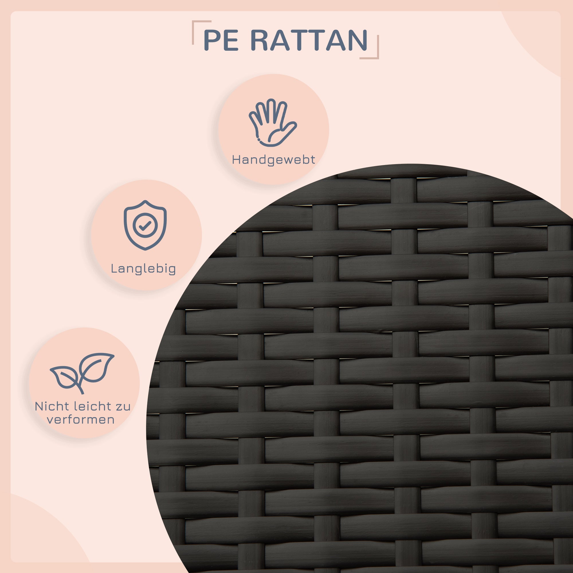 Rattan Dog Lounge Outdoor with Roof, Raised Dog Bed for Small and Medium Dogs, Cooling Pet Lounge with Metal Frame, Pet Bed for Outdoors, 69 x 98 x 70 cm, Coffee-Brown