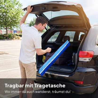 Beach Umbrella Ø78 in (198 cm) UV30+ with Foldable Table & Drink Holders, Adjustable Tilt, Balcony/Travel Parasol with Carry Bag — Multicolor/Black