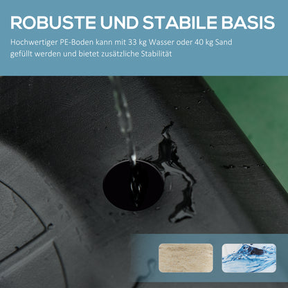 Outdoor Basketball Stand with Wheels, 160-210 cm Height Adjustable Basketball Hoop with Stand, 83x59cm Backboard, for Teens in Backyards, Gardens, Garages