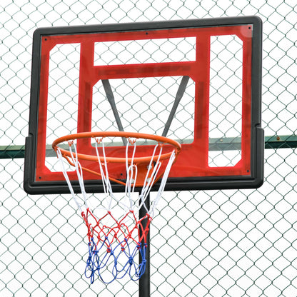 Outdoor Basketball Stand with Wheels, 160-210 cm Height Adjustable Basketball Hoop with Stand, 83x59cm Backboard, for Teens in Backyards, Gardens, Garages