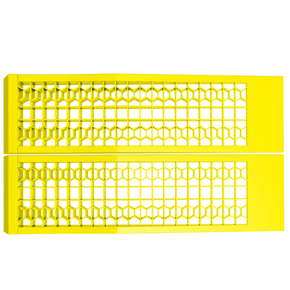 Set of 2 ramps for car utility vehicle heavy-duty loading ramp 3T caravan motorhome dim. 70L x 19.5W x 7.8H cm PP yellow