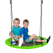 Nest Swing Ø110 cm, Hanging Swing up to 100 kg, Adjustable Children's Swing, Children's Garden Swing Round Swing for 3-12 years old kids, Green
