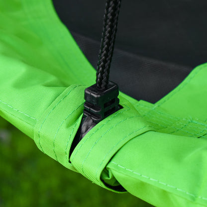 Nest Swing Ø110 cm, Hanging Swing up to 100 kg, Adjustable Children's Swing, Children's Garden Swing Round Swing for 3-12 years old kids, Green