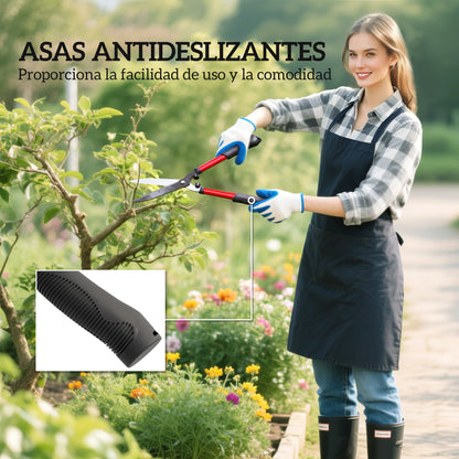 3-Piece Garden Tools Set Gardening Kit with Hedge Shears Lopper Pruning Shears and Non-Slip Rubber Handles Lightweight For Pruning Plants