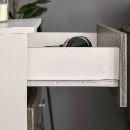 Sideboard Storage Cabinet in Contemporary Style 4 Drawers 76 x 35 x 72 cm White and Gray