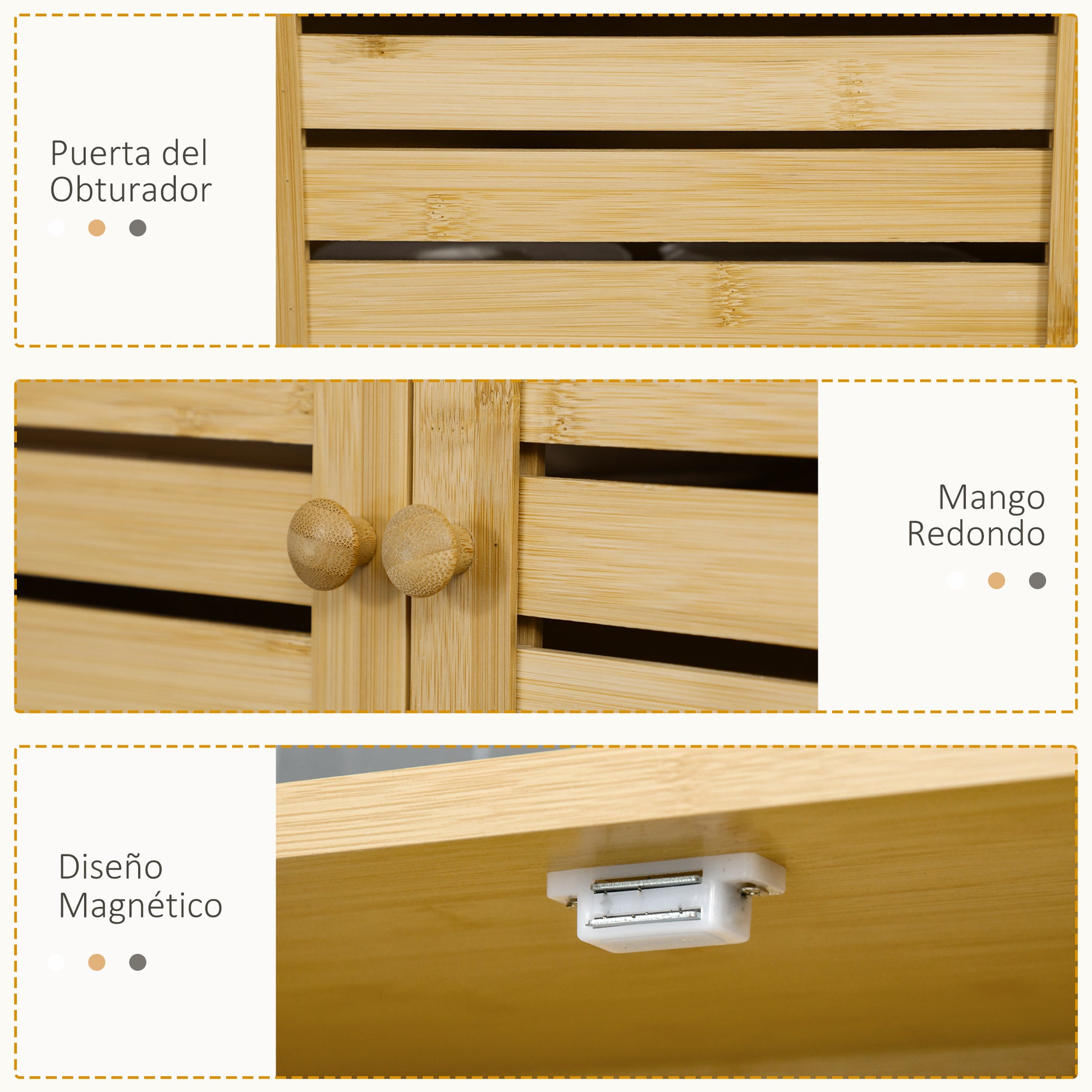 Bamboo Over-the-Toilet Cabinet High Bathroom Storage Cupboard with 2 Louvered Doors 1 Adjustable Shelf and 1 Open Shelf 60x23x173 cm Natural