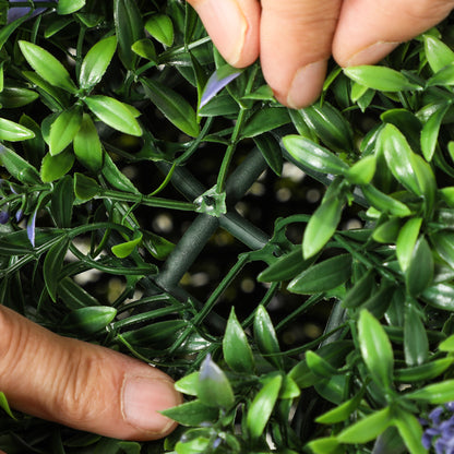 Set of 2 Artificial Lavender, 42 cm Indoor Plant, Artificial Plant in Sphere Shape, Large Decorative Artificial Flowers for Home, Office, Hallway, Garden, Violet+Green