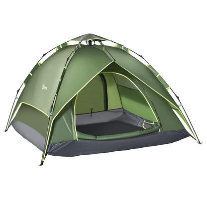 Camping Tent for 3 Persons Light, Stable Dome Tent with Entrance, Carrying Bag, Groundsheet, Family Tent with 1000mm Water Column Camping Travel Trekking Garden