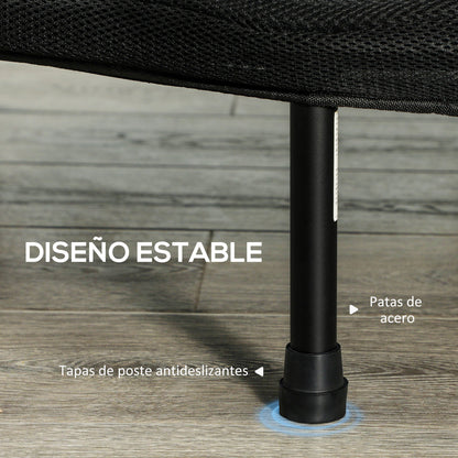 SPORTNOW 102 cm Foldable Fitness Trampoline Elastic Bed with Steel Frame Non-Slip Load Capacity 100 kg for Leg Body Workout at Home Office Gym Blue