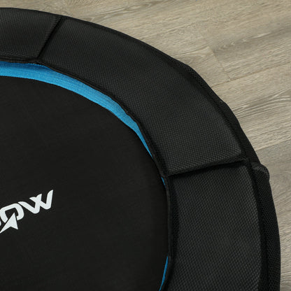 SPORTNOW 102 cm Foldable Fitness Trampoline Elastic Bed with Steel Frame Non-Slip Load Capacity 100 kg for Leg Body Workout at Home Office Gym Blue