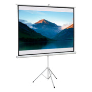 Manual Projector Screen with Stand 84 Inches Portable Projection Screen 4:3 Format for Indoor and Outdoor Home Cinema Patio 171x131 cm White