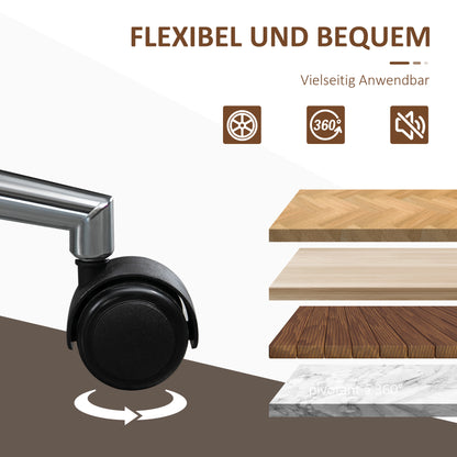 Office Chair with Rocking Function, Ergonomic Computer Chair, Height Adjustable Desk Chair, Swivel Chair for Study Room, up to 120 kg Load Capacity, Faux Leather, Black