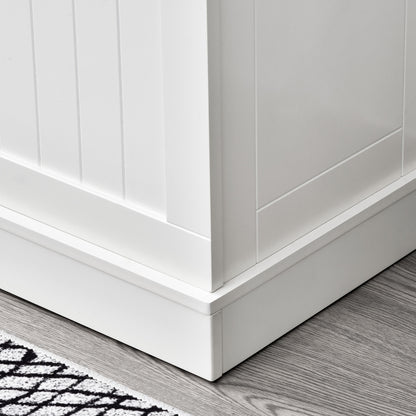 Coat Rack with Shoe Rack Bench Hall Tree Entryway Coat Stand with 5 Hooks and Storage Space for Entryway Hallway Living Room Bedroom 96x34x179.7cm Ivory