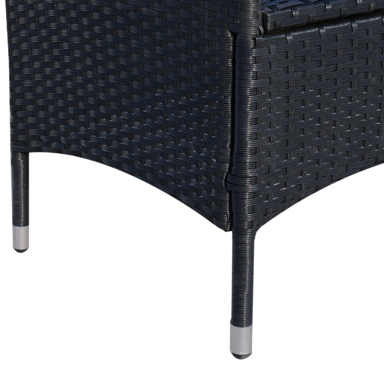 Poly Rattan Garden Furniture Set, Outdoor Lounge Balcony Furniture for 2 Persons, 3-Piece Seating Group, 2 Chairs, Table Seat Cushions, Garden Lounge for Garden, Terrace, Balcony, Black